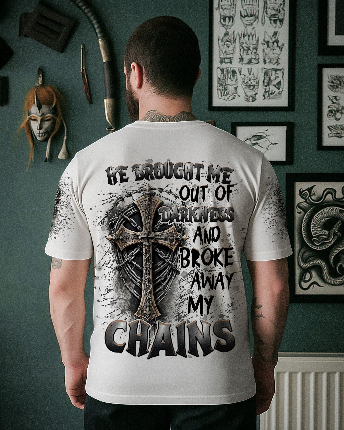 He Brought Me Out Of Darkness Men's All Over Print Shirt - Tlnt2604252