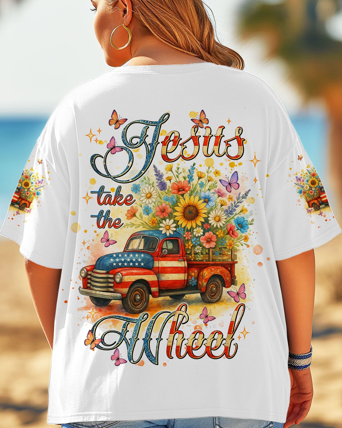 Jesus Take The Wheel Women's All Over Print Shirt - Tlnt0905252