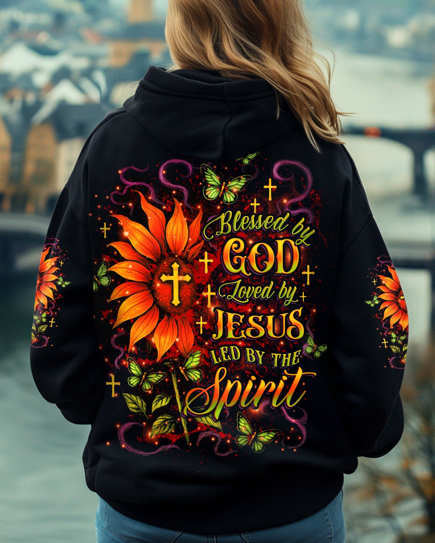 Blessed By God Loved By Jesus Led By The Spirit Women's All Over Print Shirt - Yhlt0605253