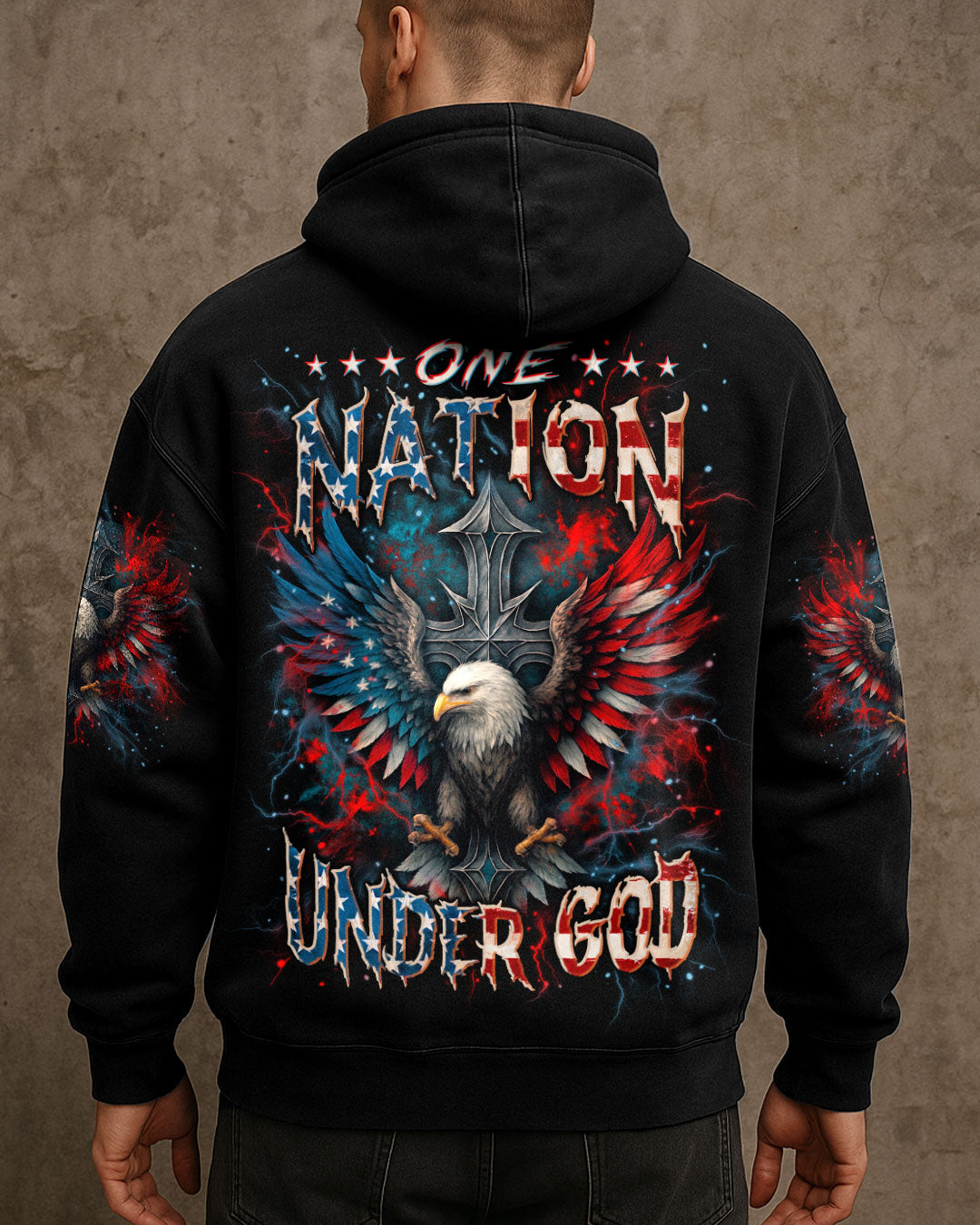 One Nation Under God Warrior Men's All Over Print Shirt - Yhln1006252