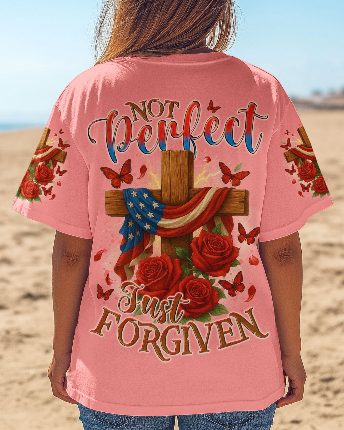 Not Perfect Just Forgiven Women's All Over Print Shirt - Tyqy2005251