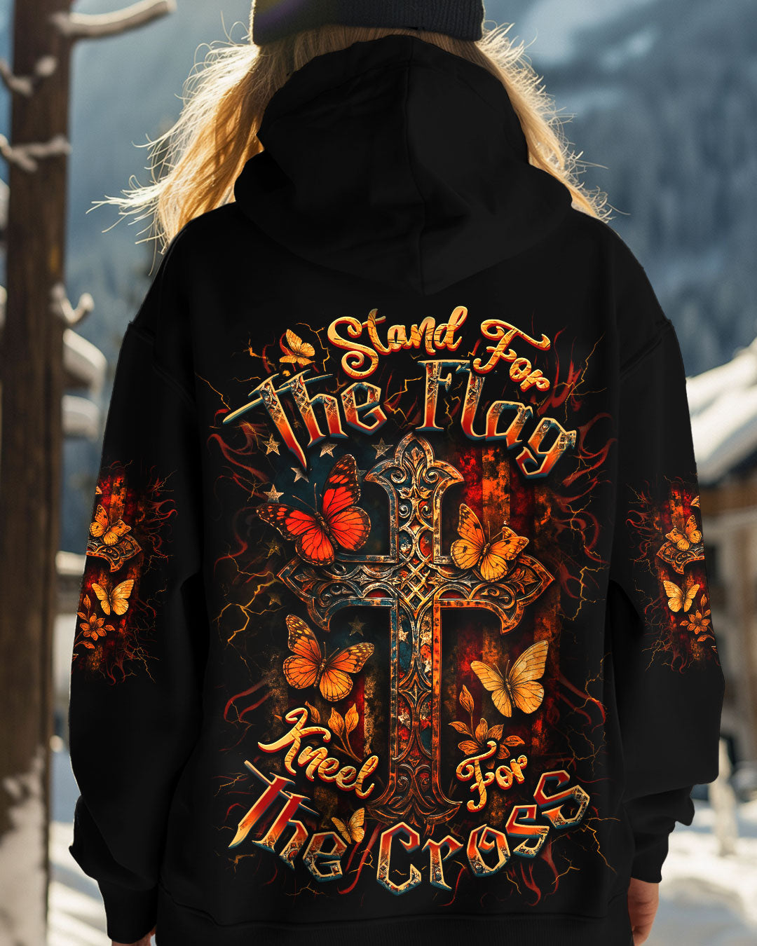 Stand For The Flag Kneel For The Cross Women's All Over Print Shirt - Yhdu1906254