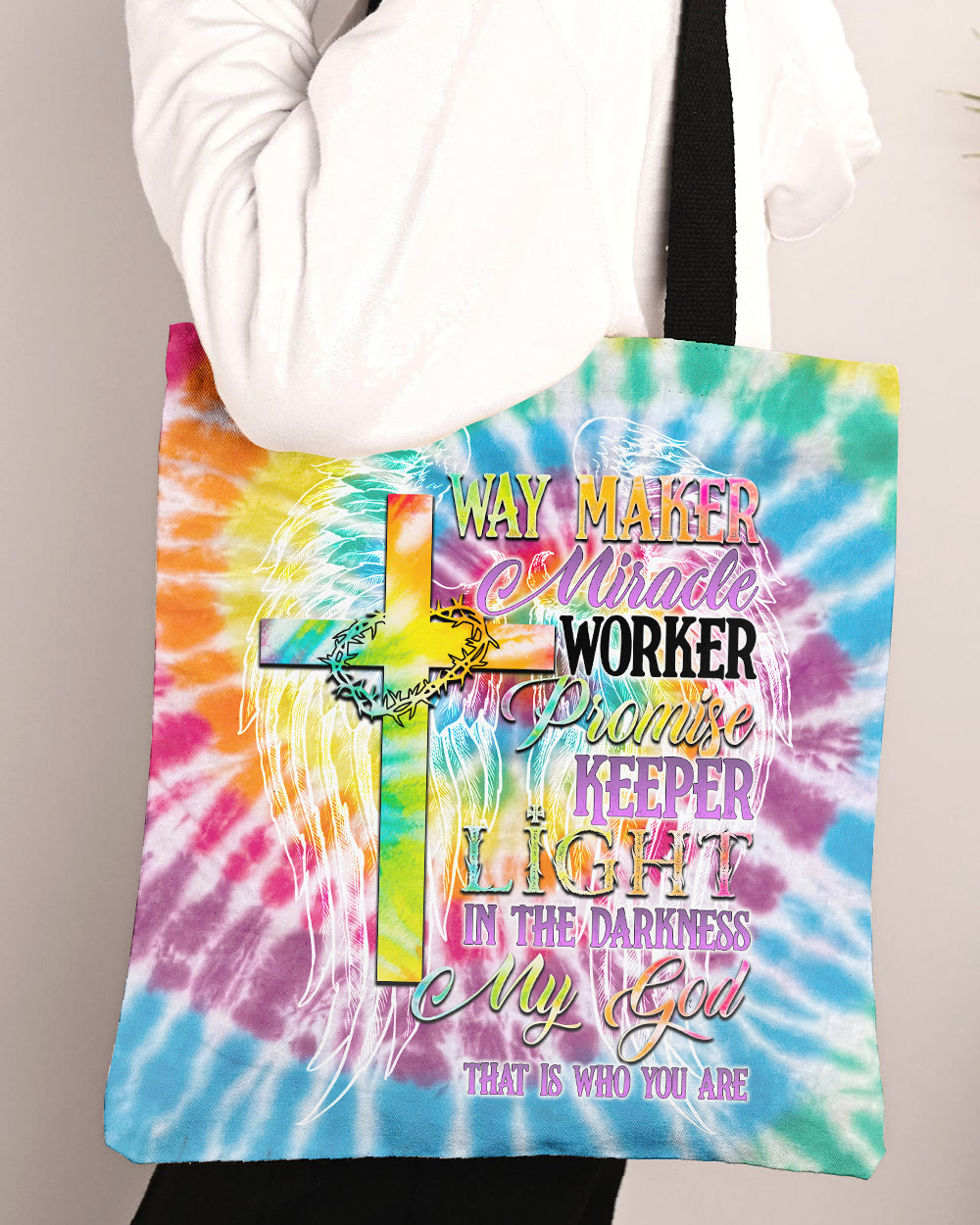 Promise Keeper Light In The Darkness Tie Dye Tote Bag - Tytd2606232