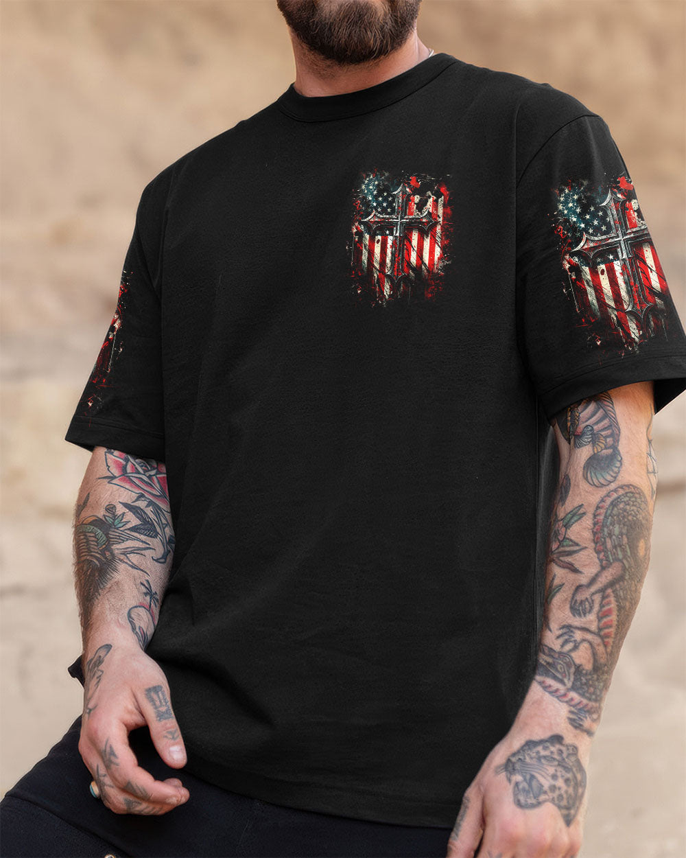 Stand For The Flag Kneel For The Cross Men's All Over Print Shirt - Yhhn1906254
