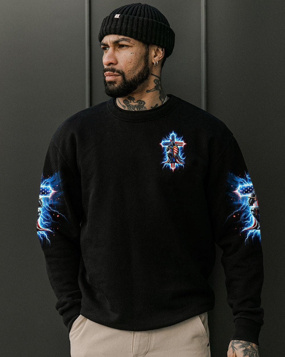 One Nation Under God Warrior Men's All Over Print Shirt - Tlno1605253