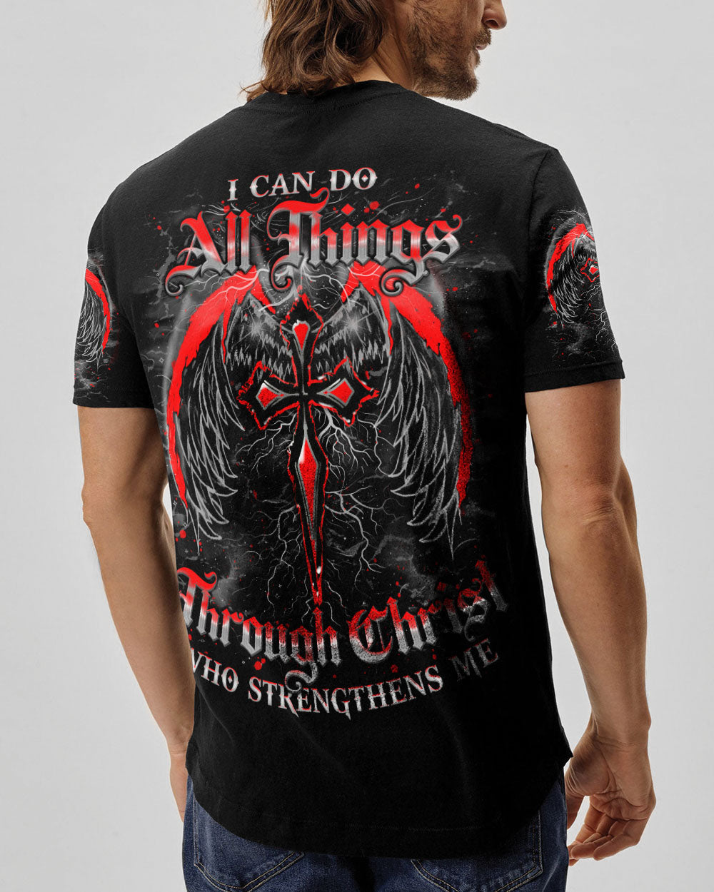 I Can Do All Things Cross Wings Men's All Over Print Shirt - Tlno1803253