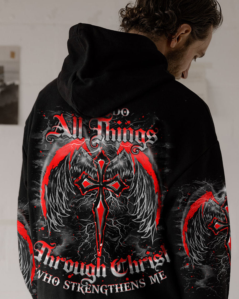 I Can Do All Things Cross Wings Men's All Over Print Shirt - Tlno1803253