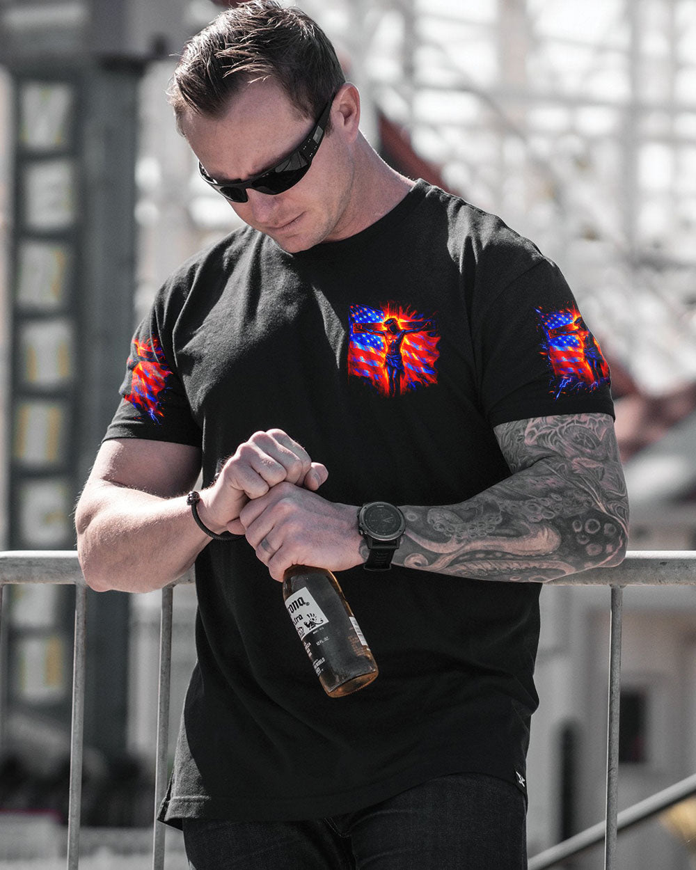 Stand For The Flag Kneel For The Cross Men's All Over Print Shirt - Tlno2705252