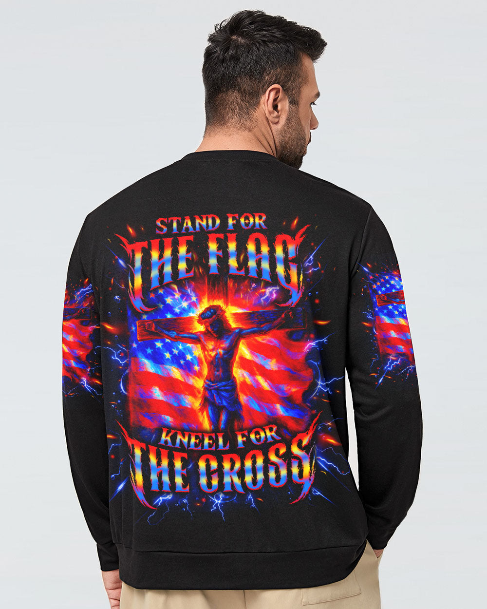 Stand For The Flag Kneel For The Cross Men's All Over Print Shirt - Tlno2705252