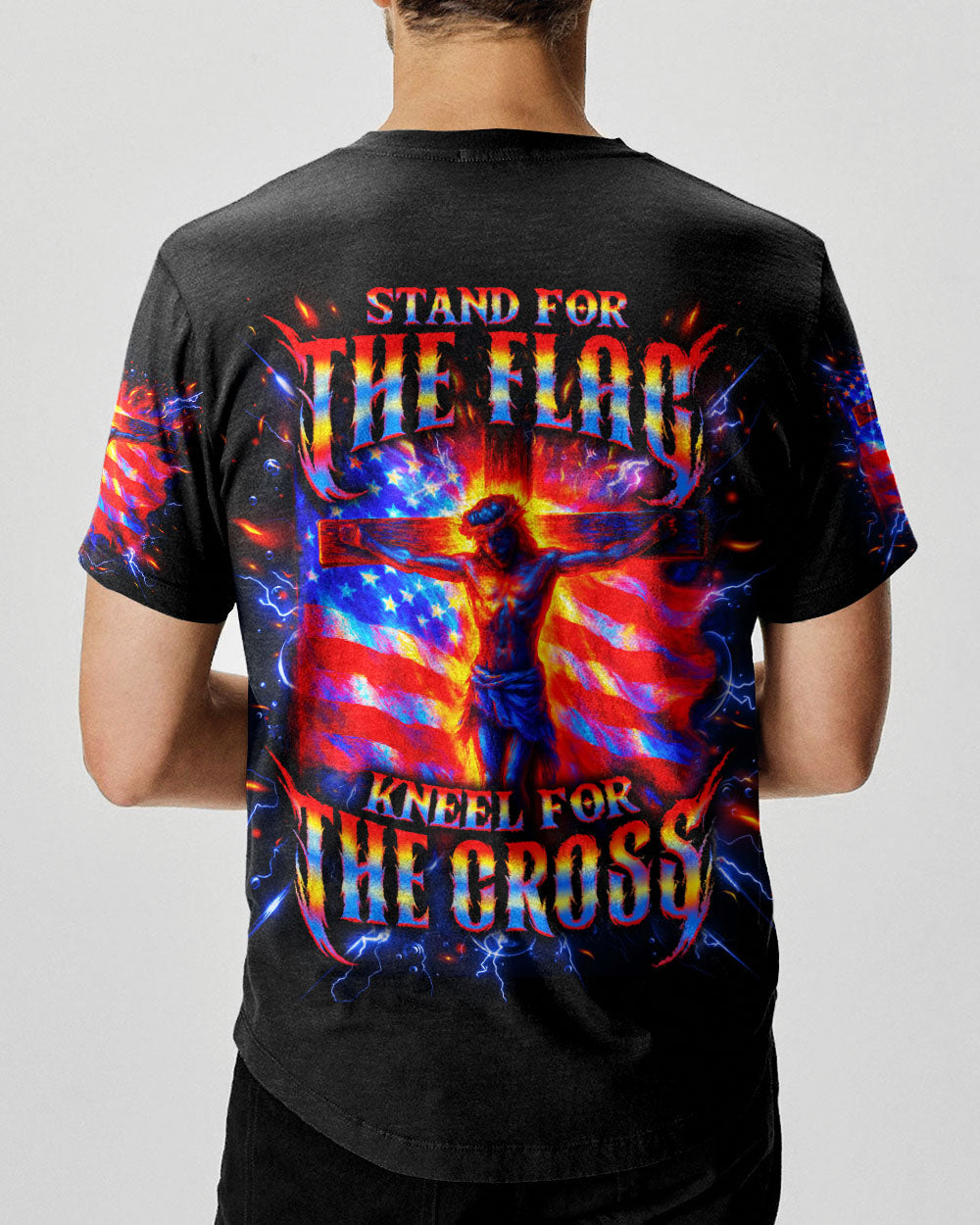 Stand For The Flag Kneel For The Cross Men's All Over Print Shirt - Tlno2705252