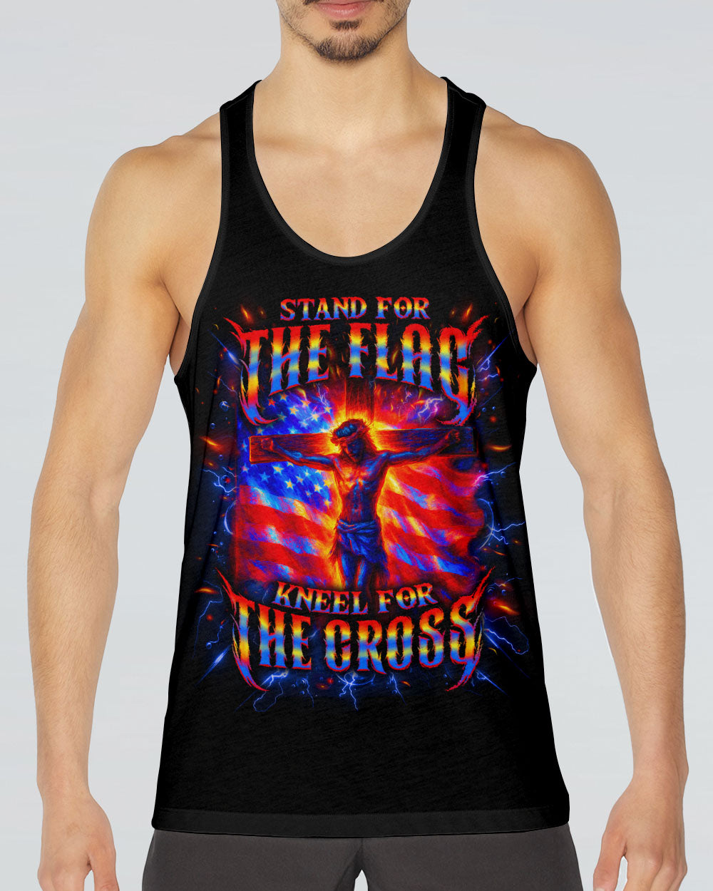 Stand For The Flag Kneel For The Cross Men's All Over Print Shirt - Tlno2705252