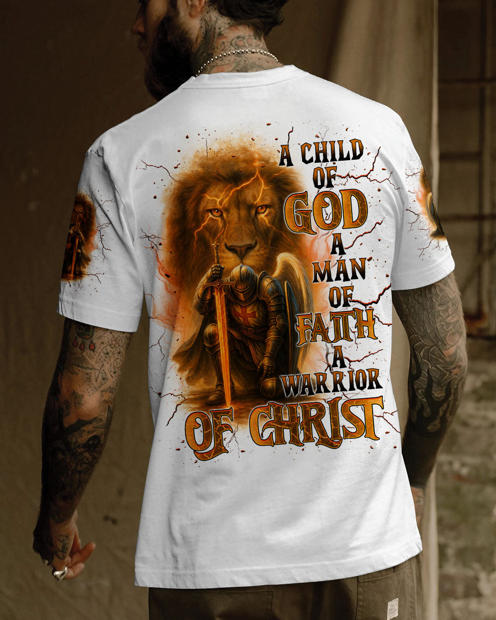 A Warrior Of Christ Warrior Lion Men's All Over Print Shirt - Tlnt2305252