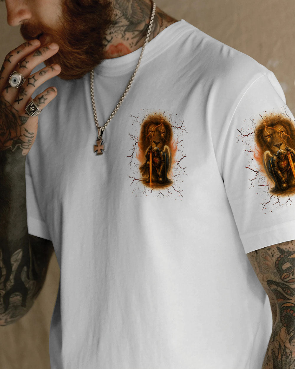 A Warrior Of Christ Warrior Lion Men's All Over Print Shirt - Tlnt2305252