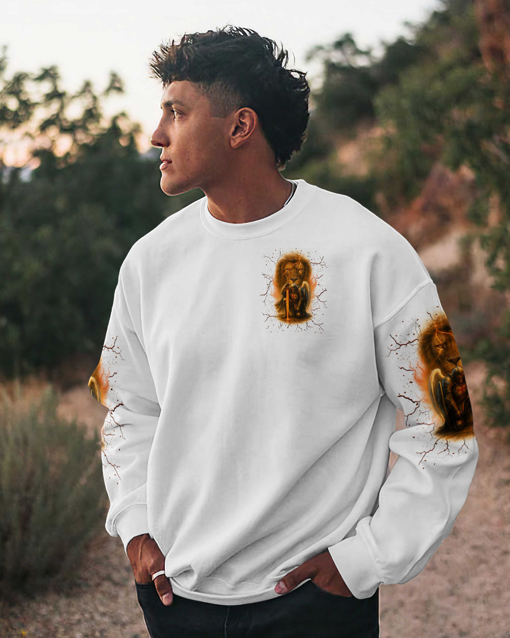 A Warrior Of Christ Warrior Lion Men's All Over Print Shirt - Tlnt2305252
