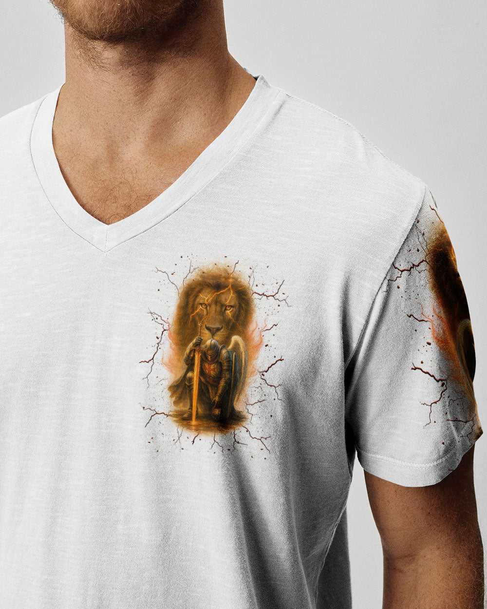 A Warrior Of Christ Warrior Lion Men's All Over Print Shirt - Tlnt2305252