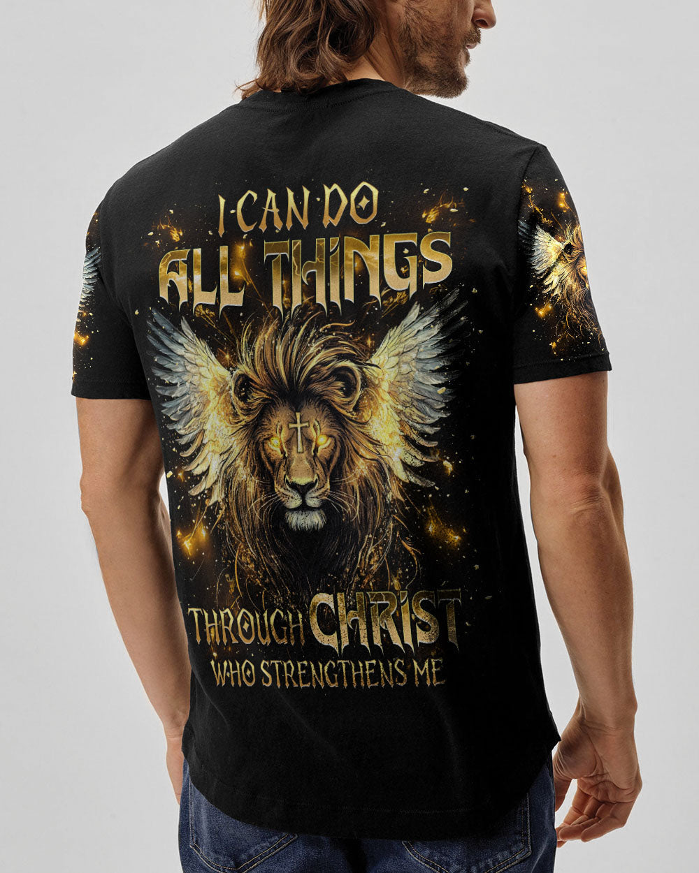 I Can Do All Things Lion Wings Men's All Over Print Shirt - Tlnt2603252