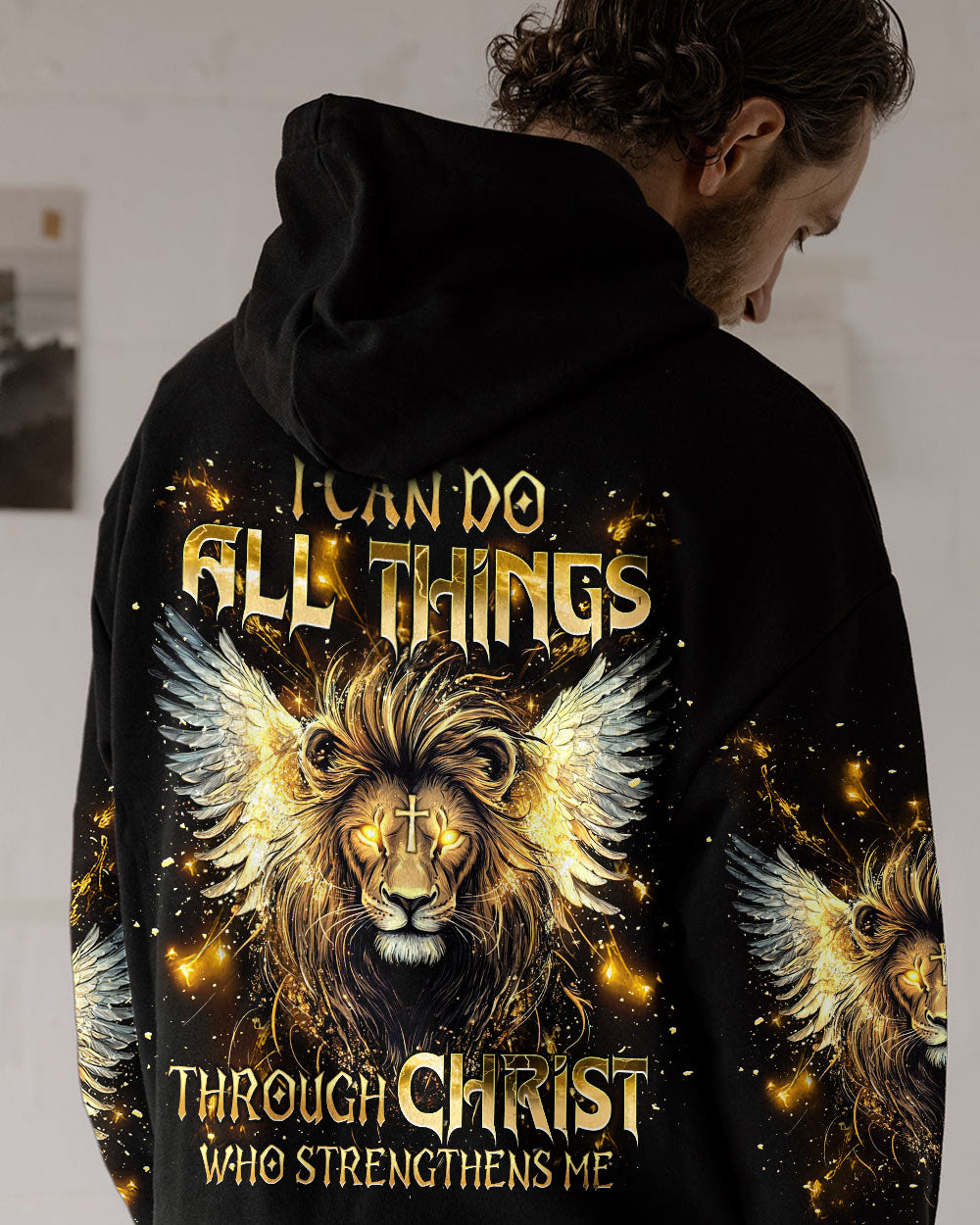 I Can Do All Things Lion Wings Men's All Over Print Shirt - Tlnt2603252