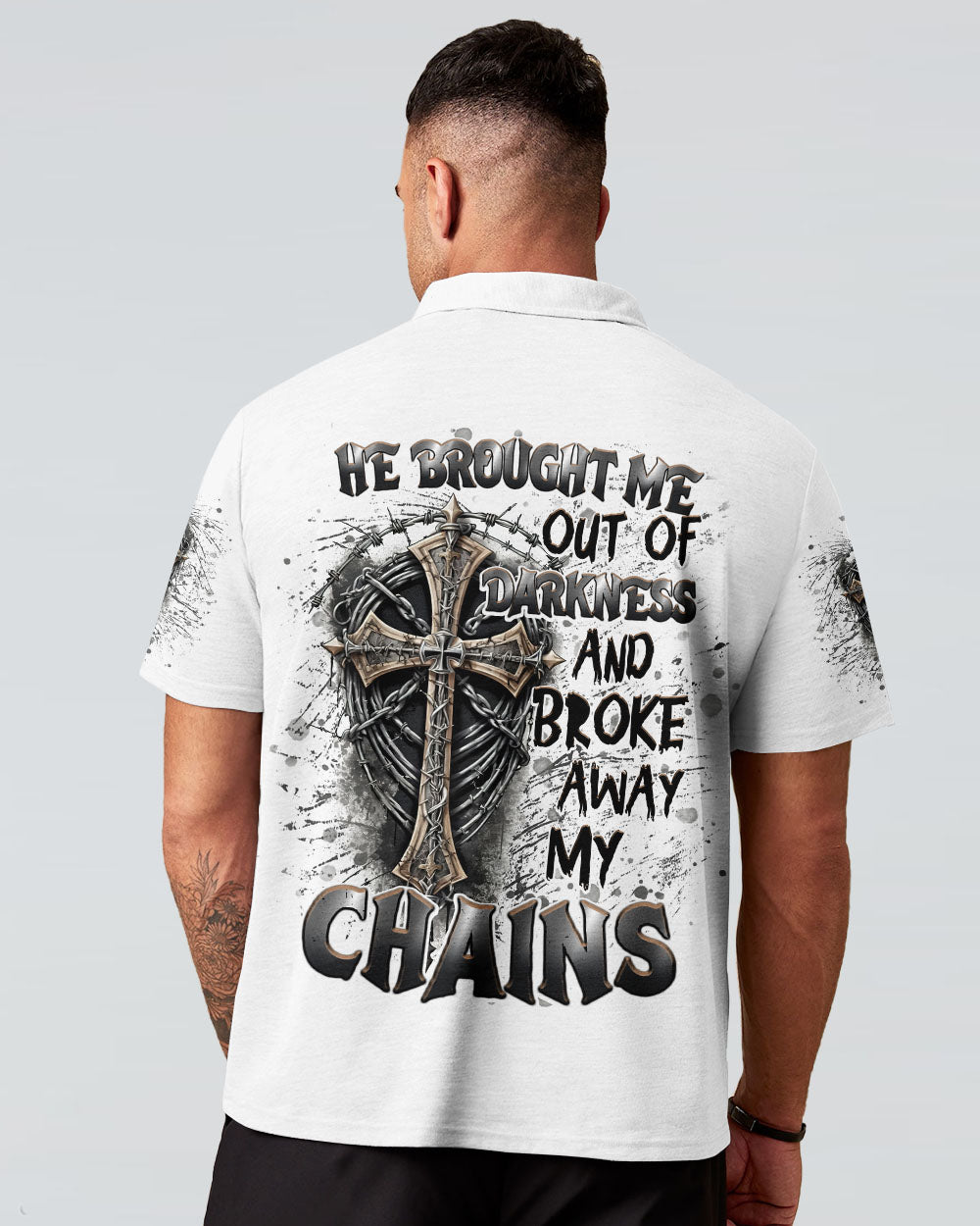 He Brought Me Out Of Darkness Men's All Over Print Shirt - Tlnt2604252
