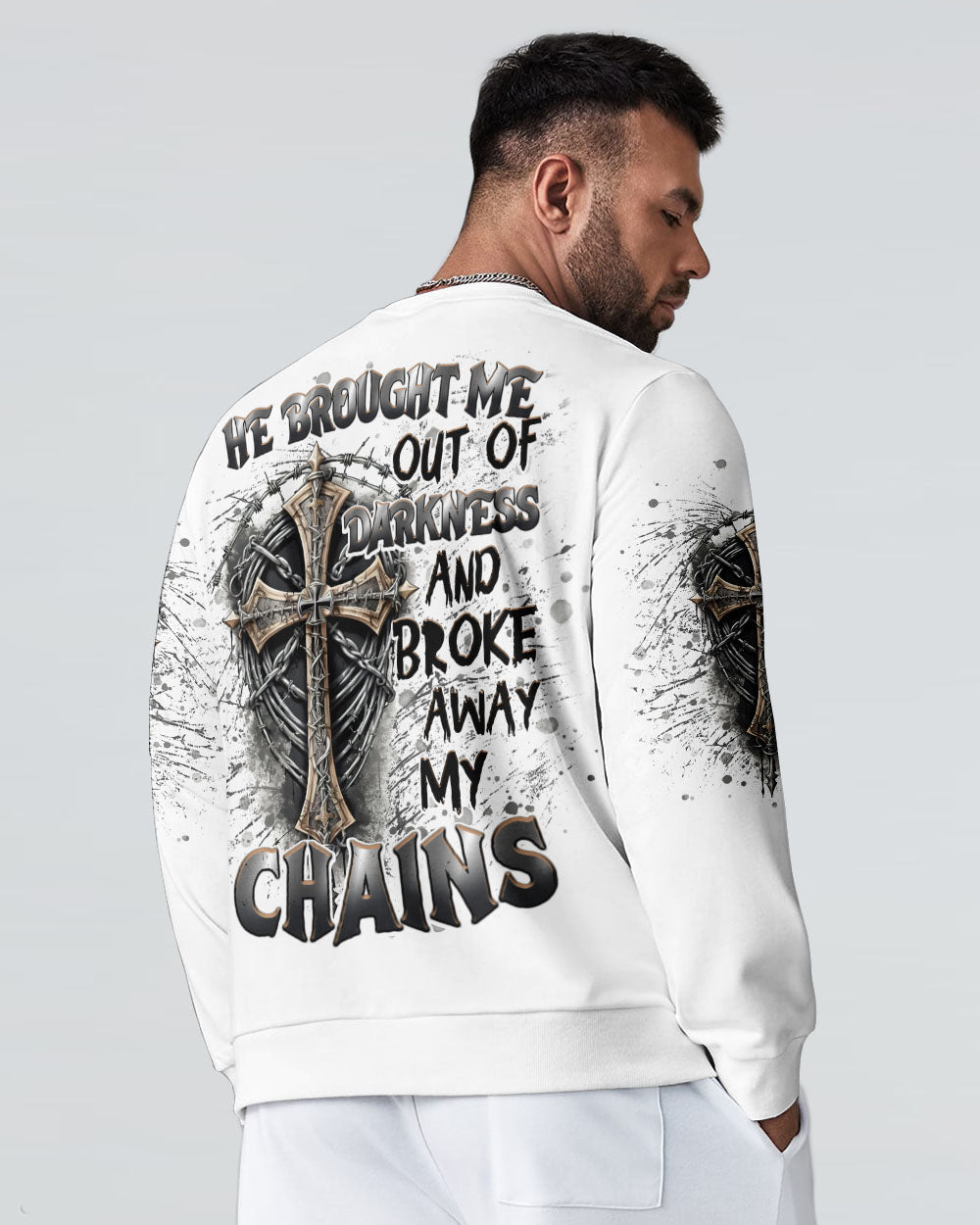 He Brought Me Out Of Darkness Men's All Over Print Shirt - Tlnt2604252