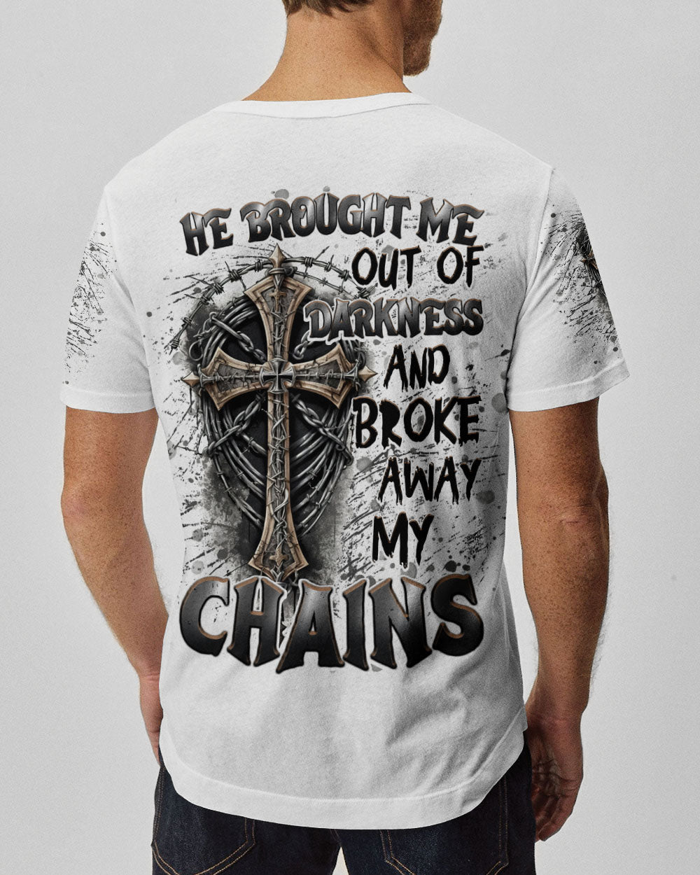 He Brought Me Out Of Darkness Men's All Over Print Shirt - Tlnt2604252