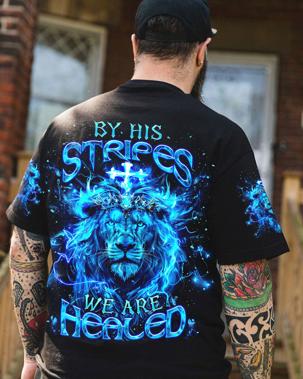 By His Stripes We Are Healed Lion Men's All Over Print Shirt - Tlnt2803252