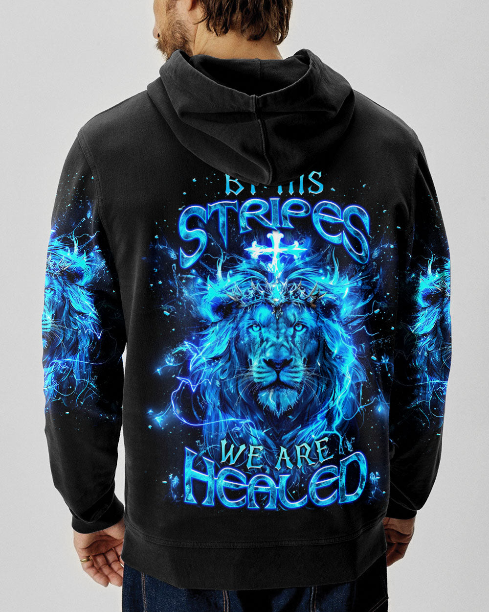 By His Stripes We Are Healed Lion Men's All Over Print Shirt - Tlnt2803252