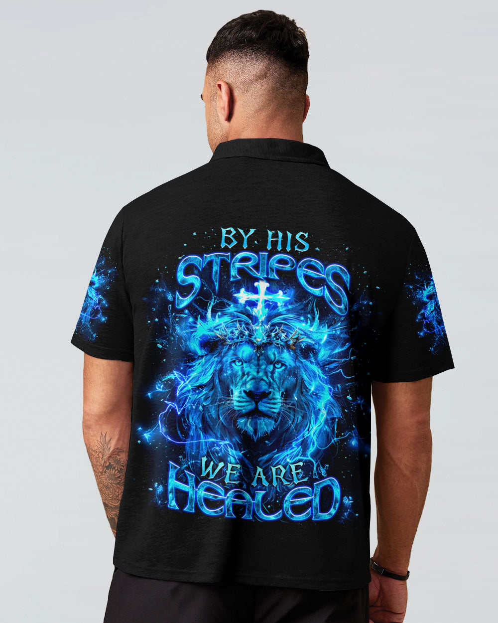 By His Stripes We Are Healed Lion Men's All Over Print Shirt - Tlnt2803252