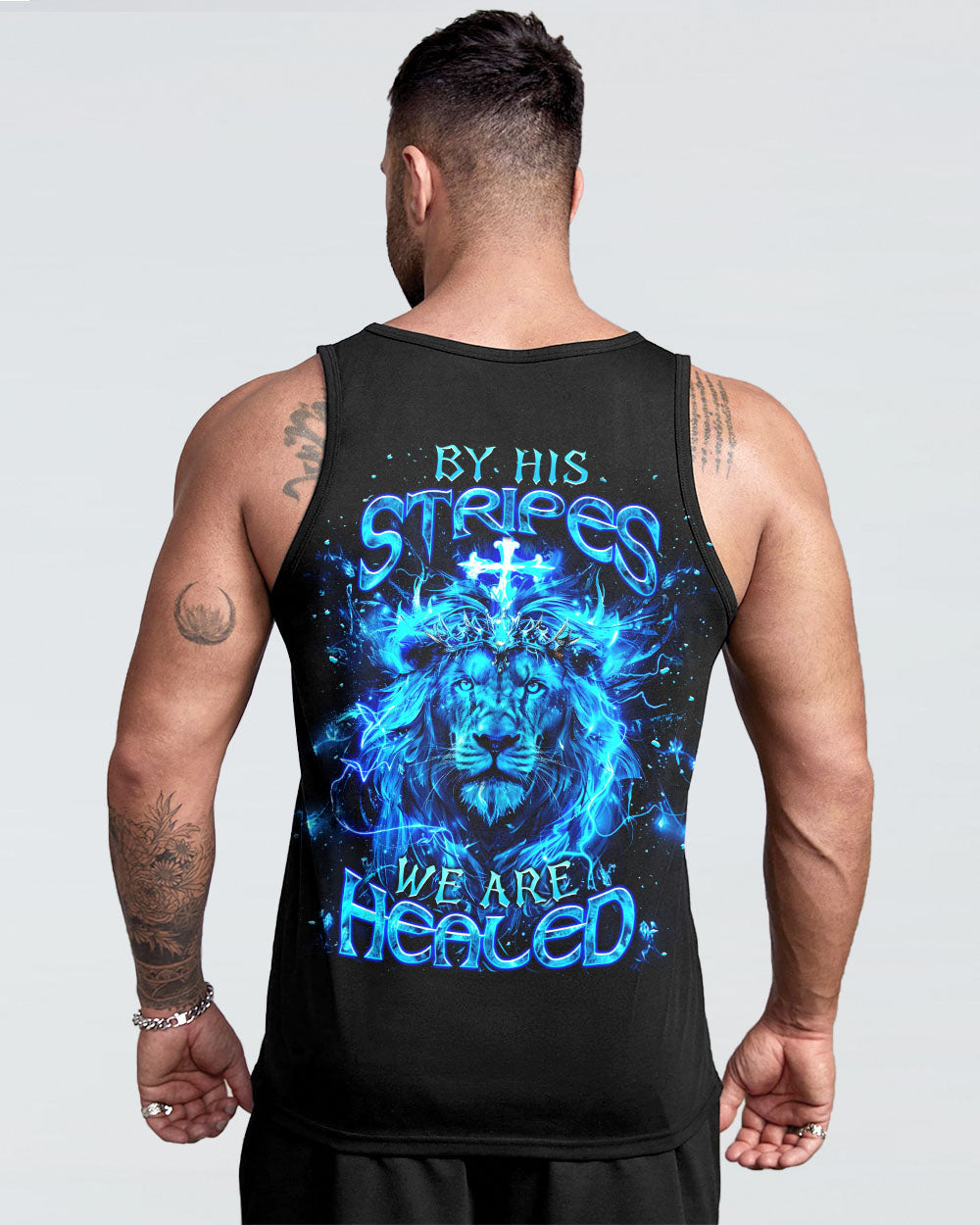 By His Stripes We Are Healed Lion Men's All Over Print Shirt - Tlnt2803252