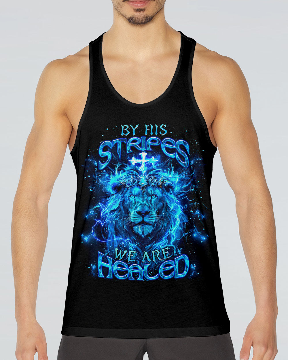 By His Stripes We Are Healed Lion Men's All Over Print Shirt - Tlnt2803252