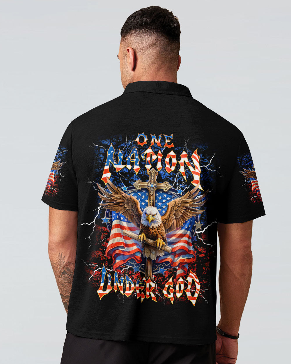 One Nation Under God Eagle Men's All Over Print Shirt - Tlnt2905252