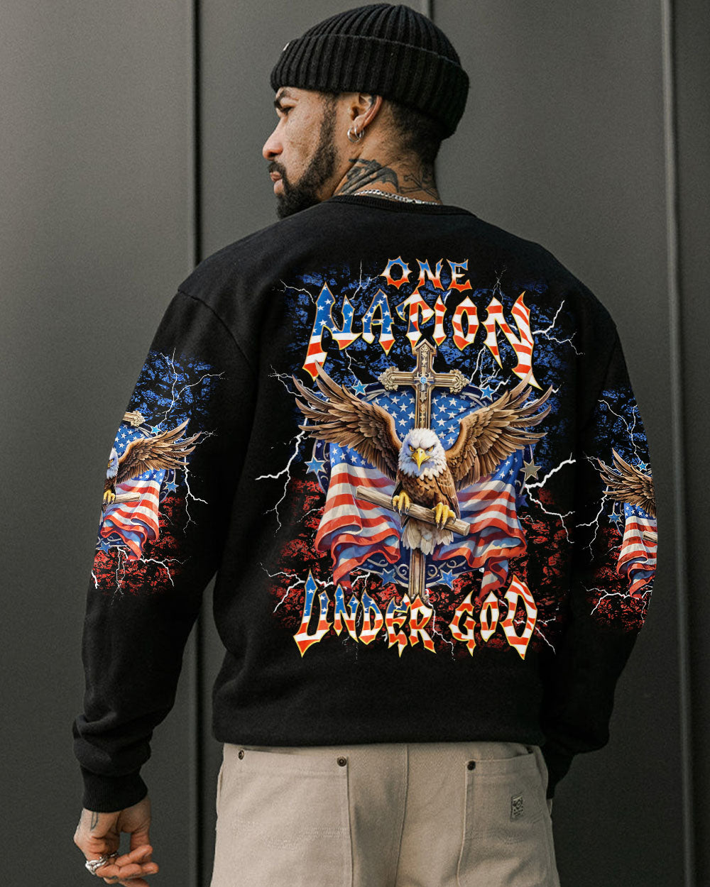 One Nation Under God Eagle Men's All Over Print Shirt - Tlnt2905252