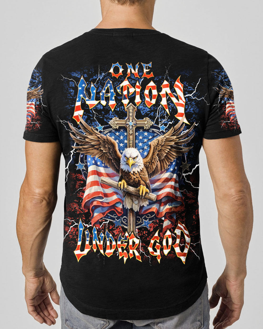 One Nation Under God Eagle Men's All Over Print Shirt - Tlnt2905252