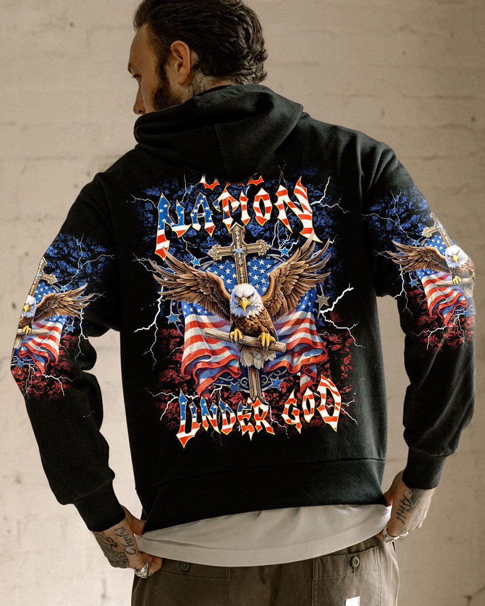 One Nation Under God Eagle Men's All Over Print Shirt - Tlnt2905252