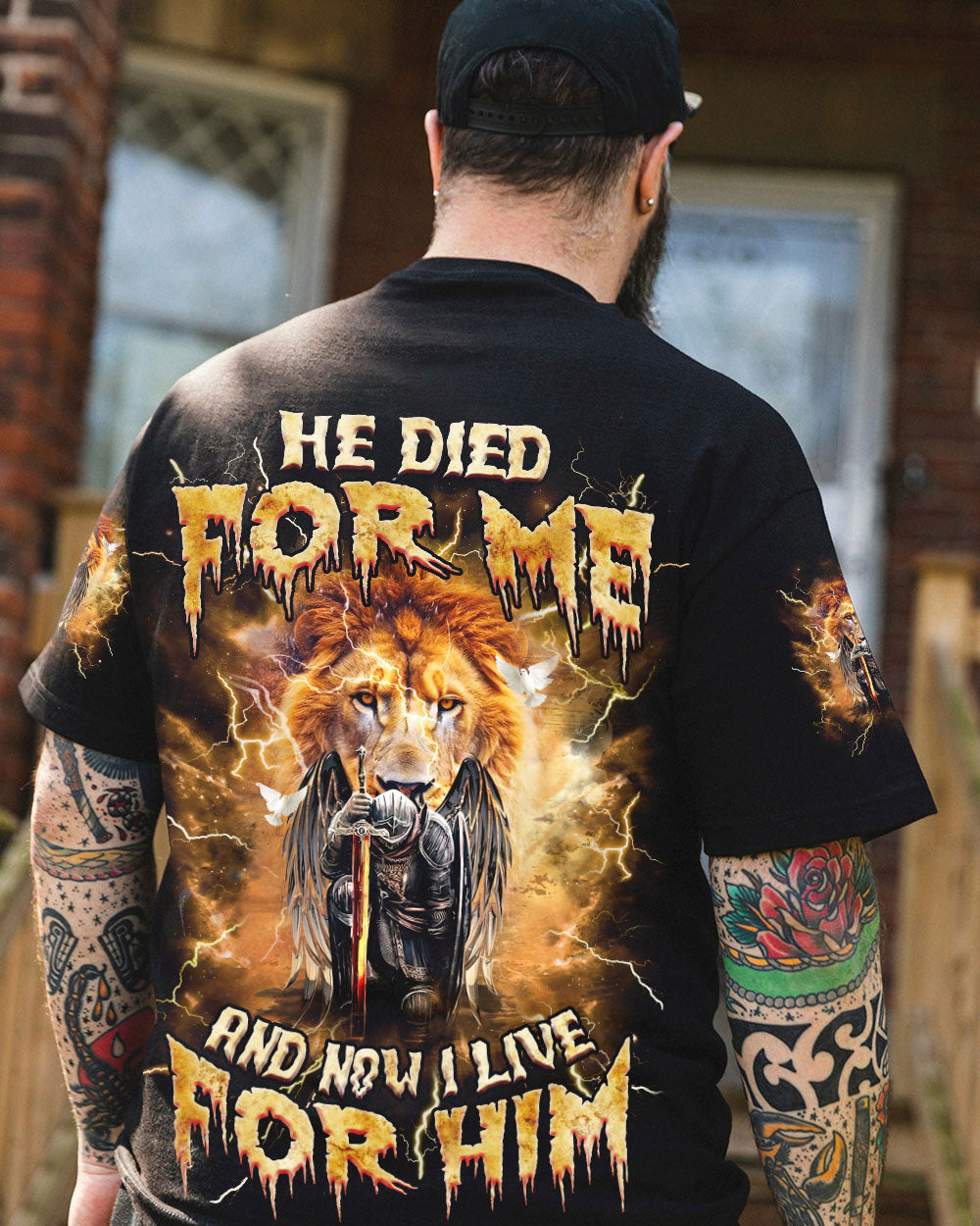 He Died For Me Lion Warrior Men's All Over Print Shirt - Tlnz1303253