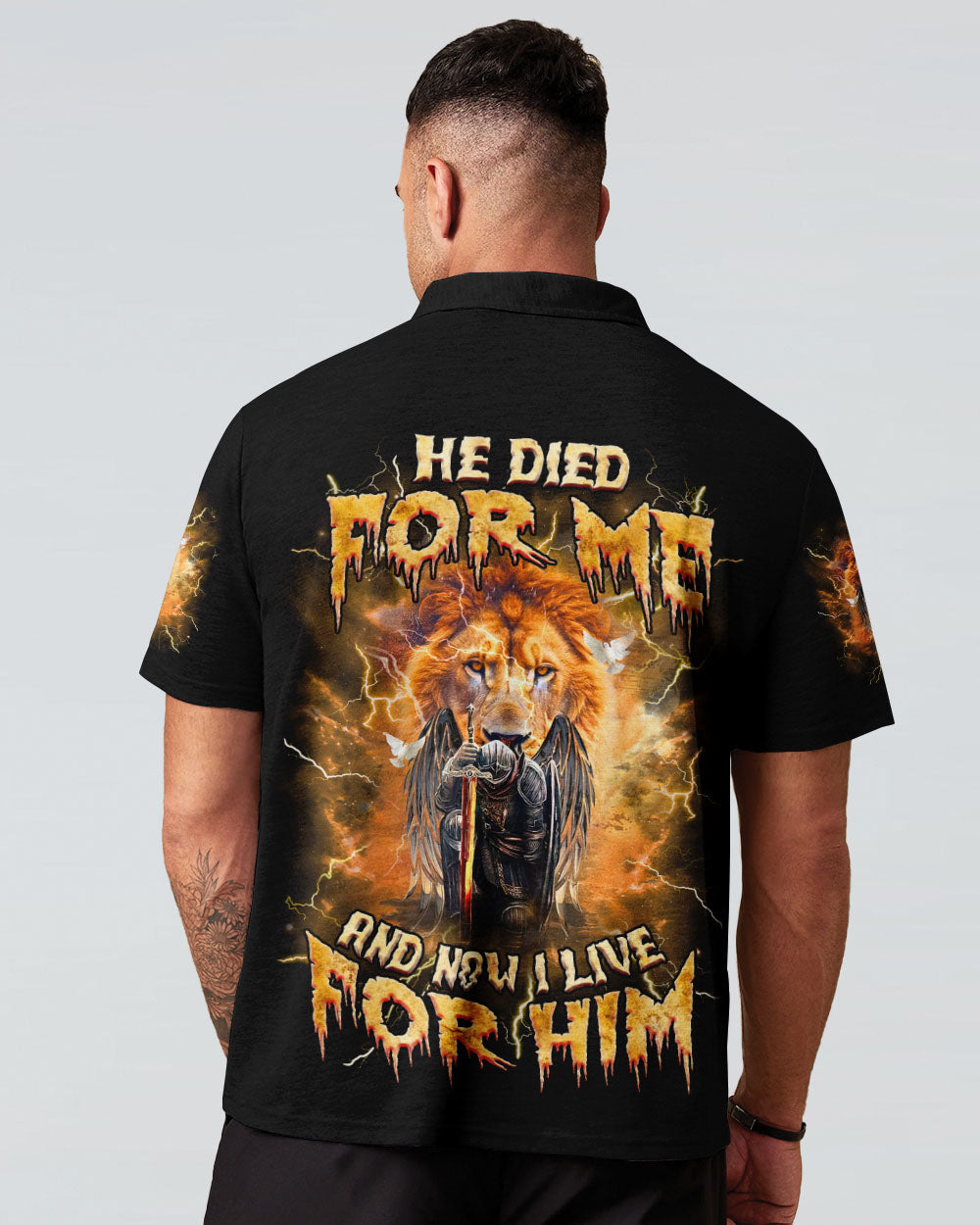 He Died For Me Lion Warrior Men's All Over Print Shirt - Tlnz1303253