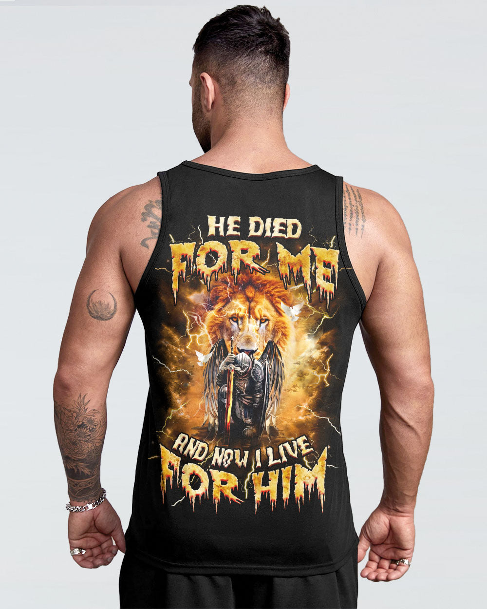 He Died For Me Lion Warrior Men's All Over Print Shirt - Tlnz1303253