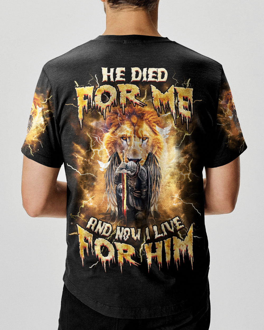 He Died For Me Lion Warrior Men's All Over Print Shirt - Tlnz1303253
