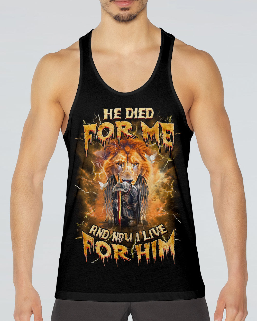 He Died For Me Lion Warrior Men's All Over Print Shirt - Tlnz1303253