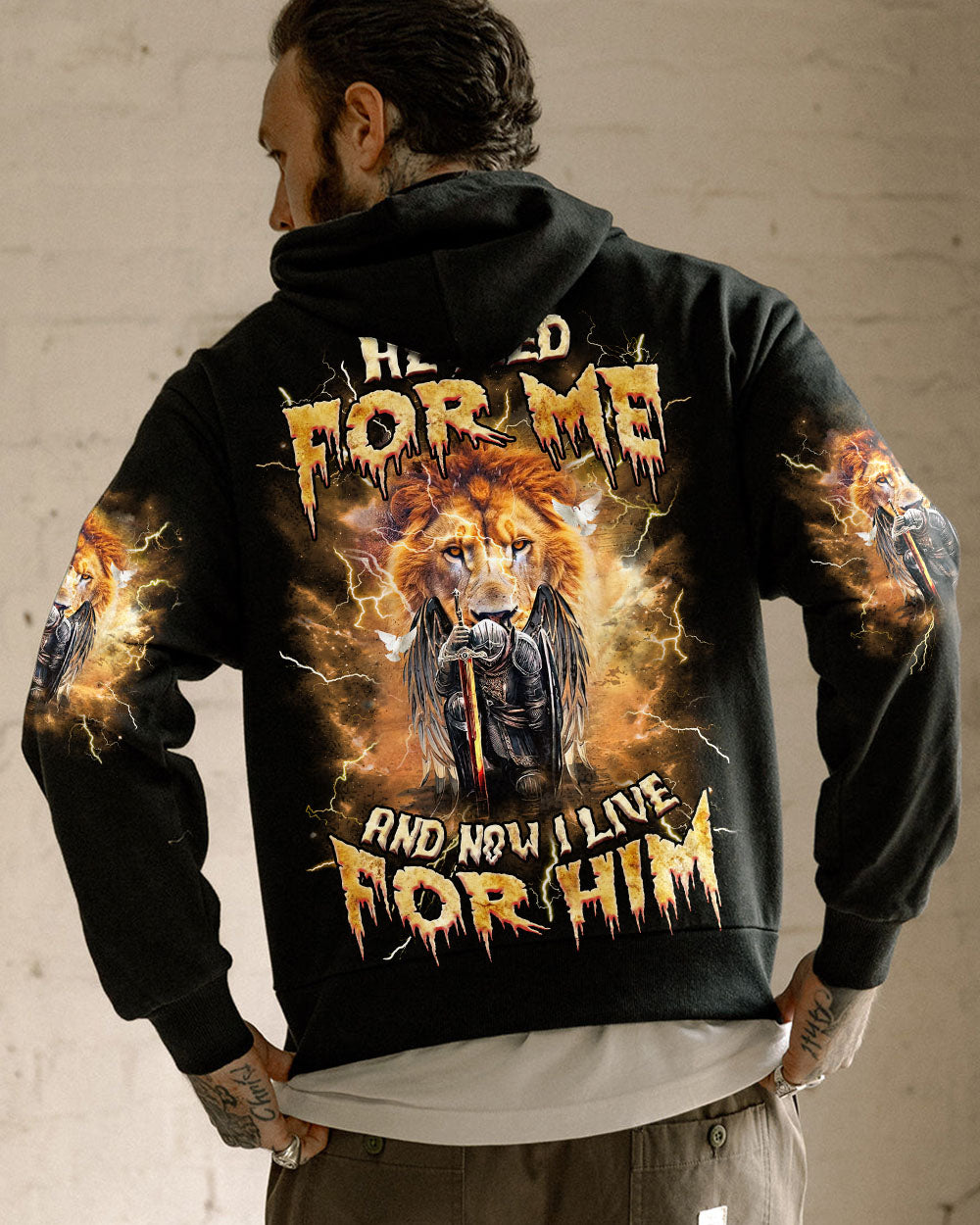 He Died For Me Lion Warrior Men's All Over Print Shirt - Tlnz1303253