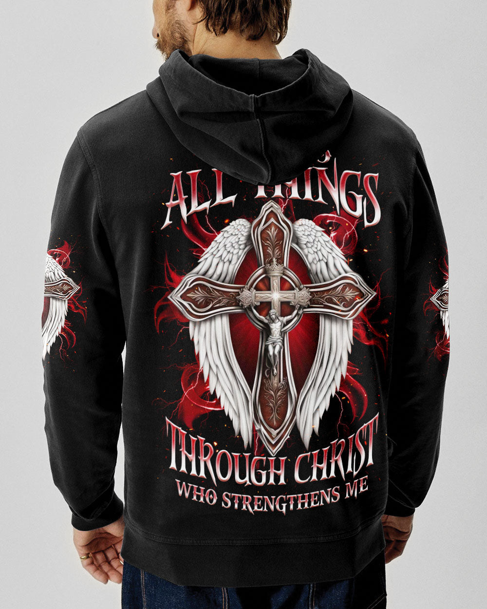 I Can Do All Things Cross Wings Men's All Over Print Shirt - Tlnz1504253