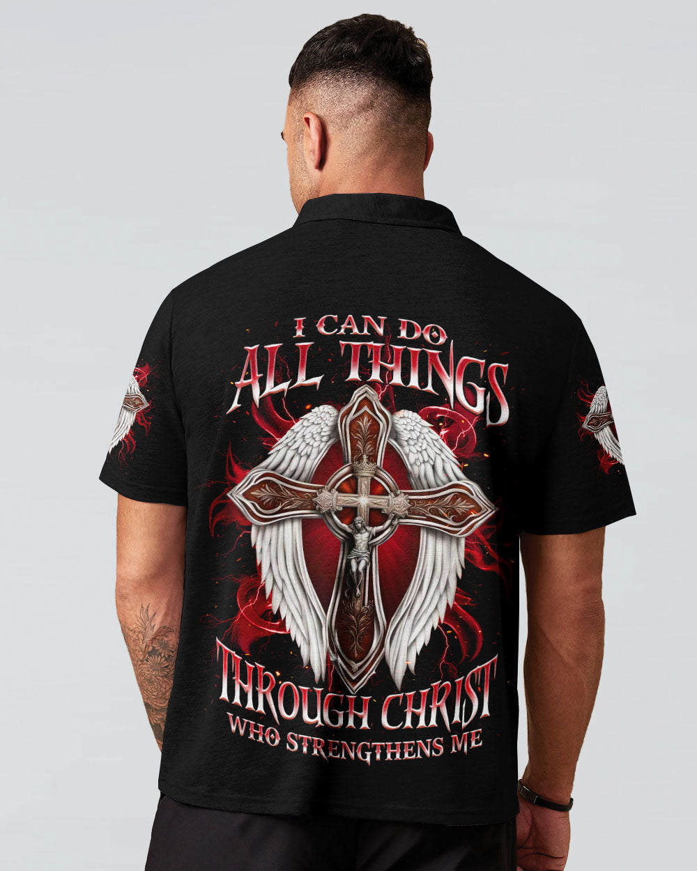 I Can Do All Things Cross Wings Men's All Over Print Shirt - Tlnz1504253