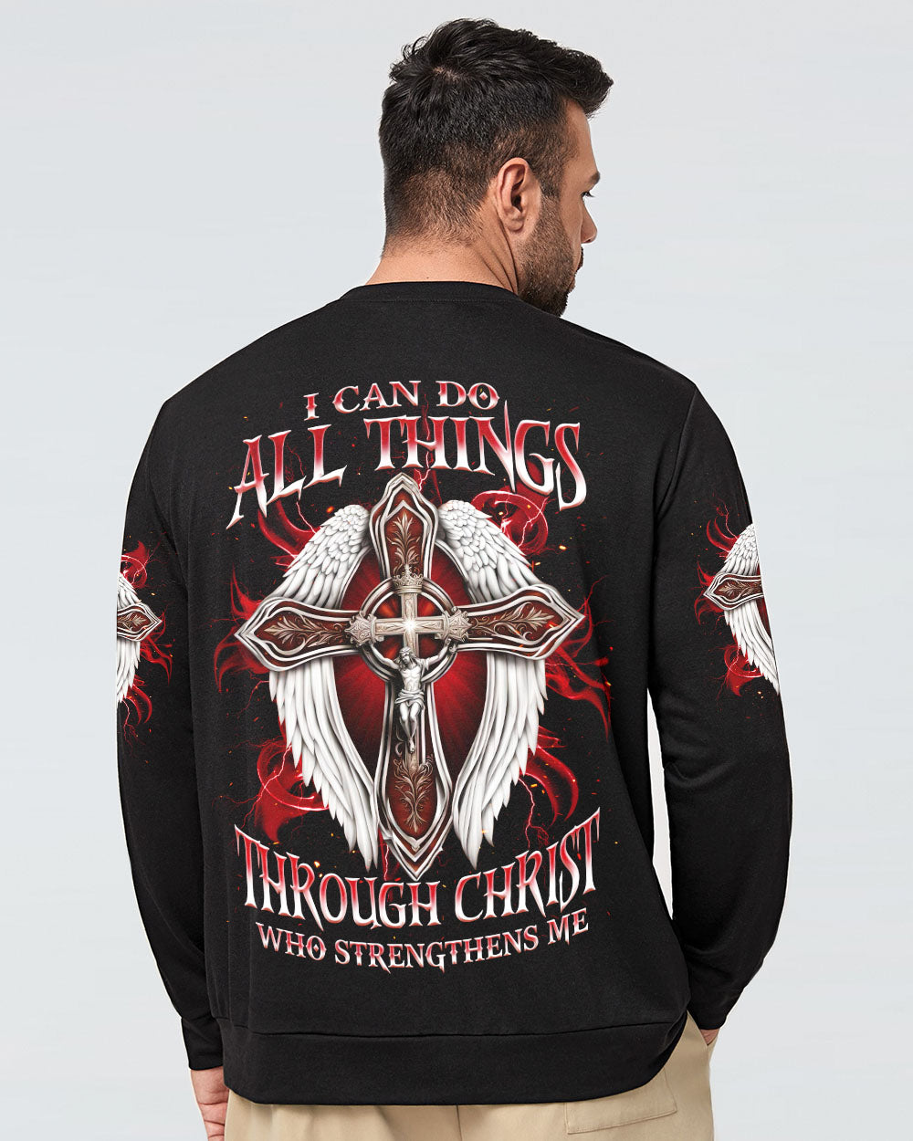 I Can Do All Things Cross Wings Men's All Over Print Shirt - Tlnz1504253