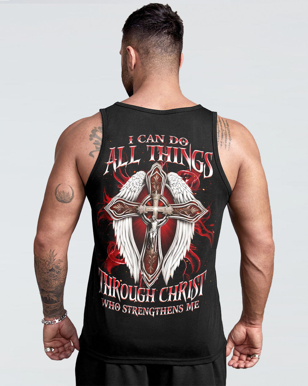 I Can Do All Things Cross Wings Men's All Over Print Shirt - Tlnz1504253