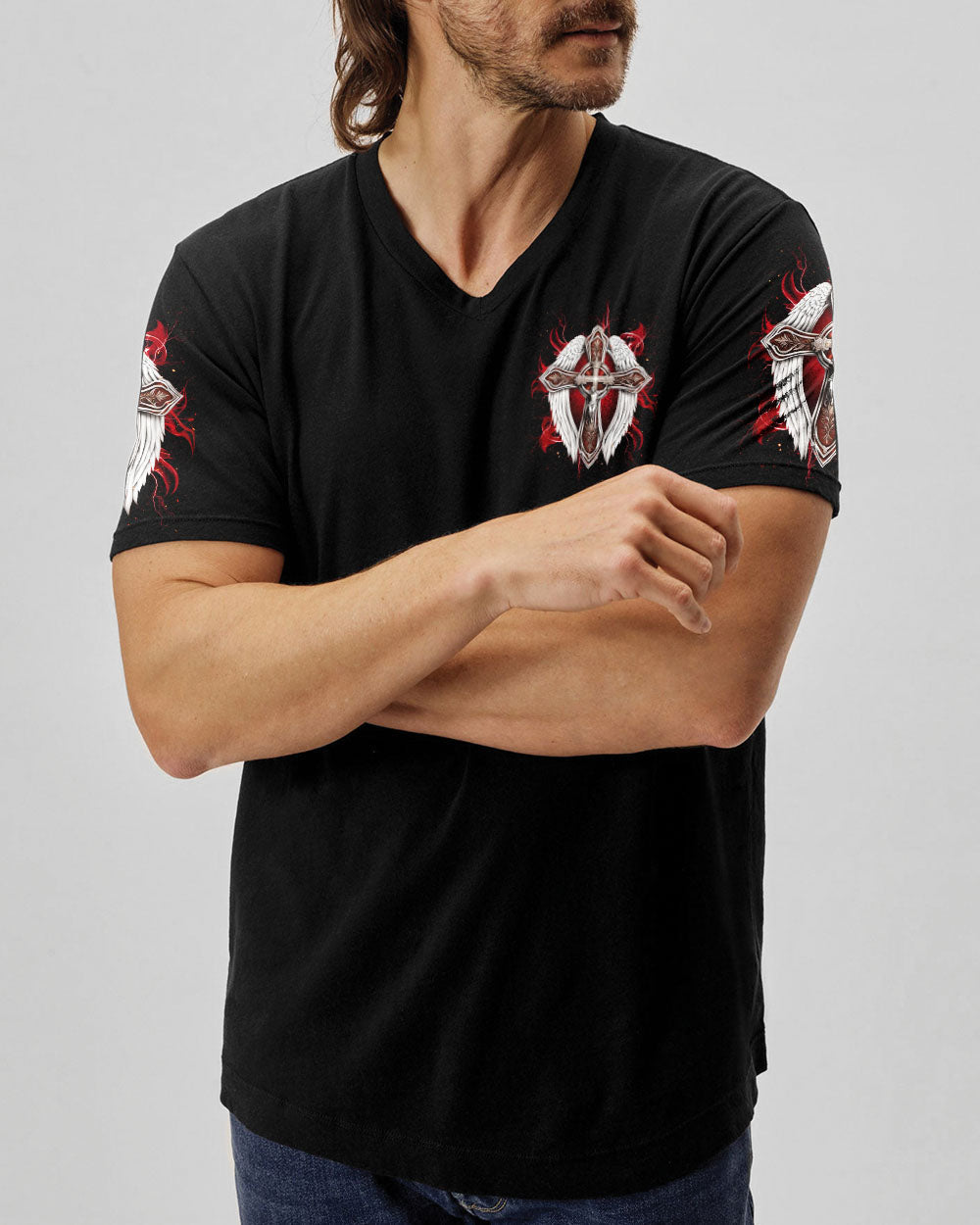 I Can Do All Things Cross Wings Men's All Over Print Shirt - Tlnz1504253