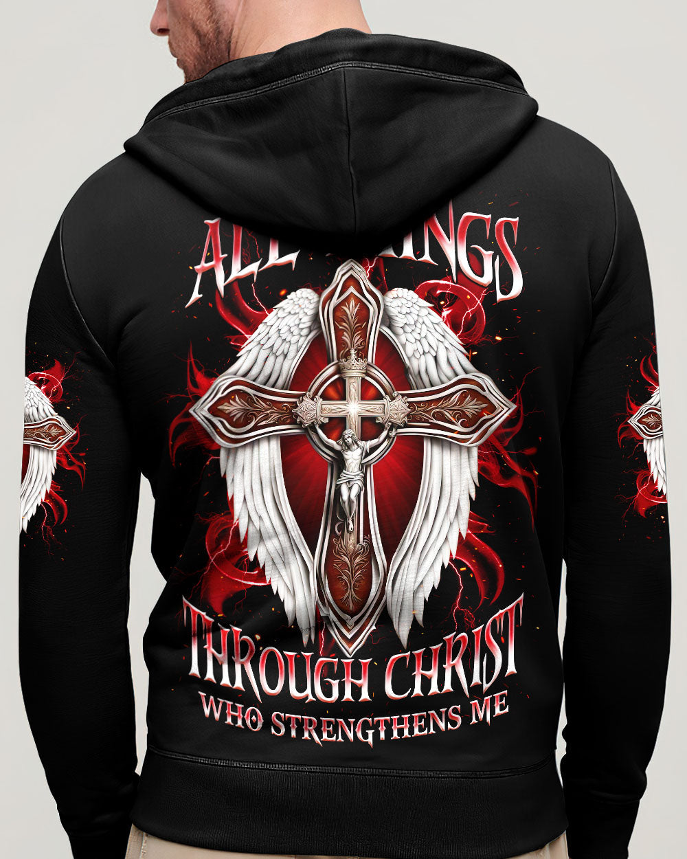 I Can Do All Things Cross Wings Men's All Over Print Shirt - Tlnz1504253