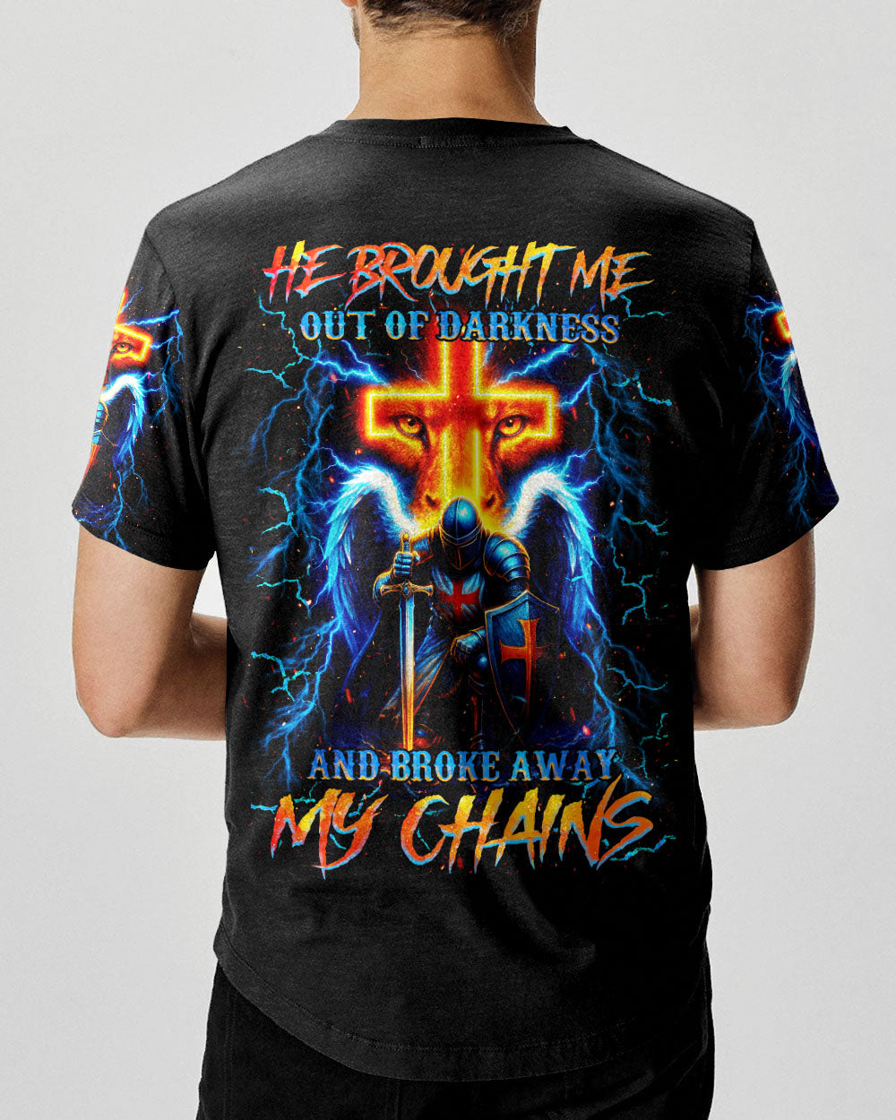 He Brought Me Out Of Darkness Men's All Over Print Shirt - Tlnz1604254
