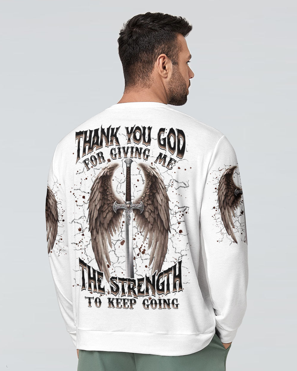 Thank You God Wings Men's All Over Print Shirt - Tlnz1704254