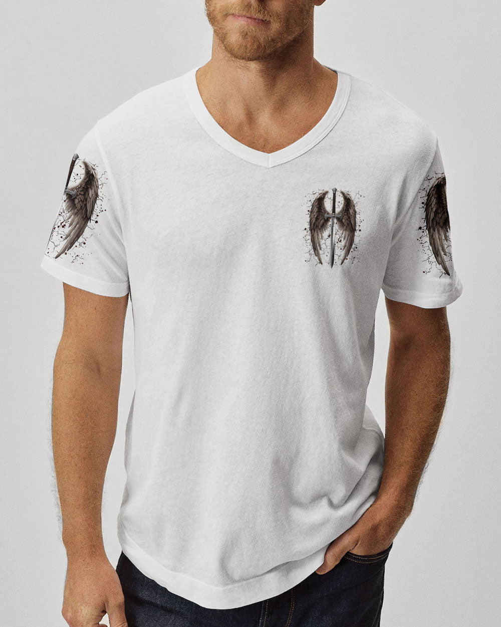 Thank You God Wings Men's All Over Print Shirt - Tlnz1704254