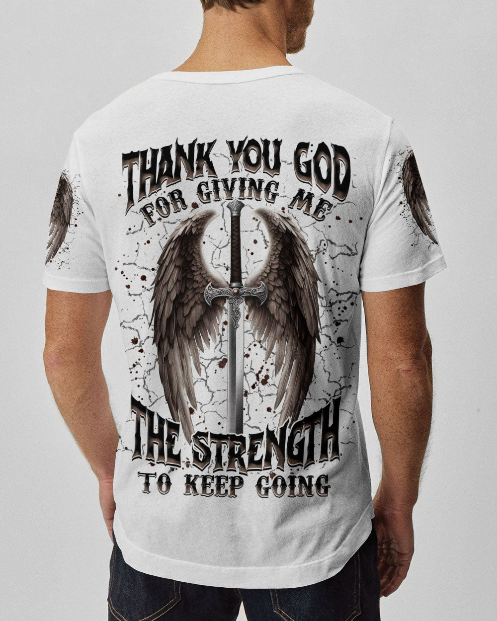 Thank You God Wings Men's All Over Print Shirt - Tlnz1704254