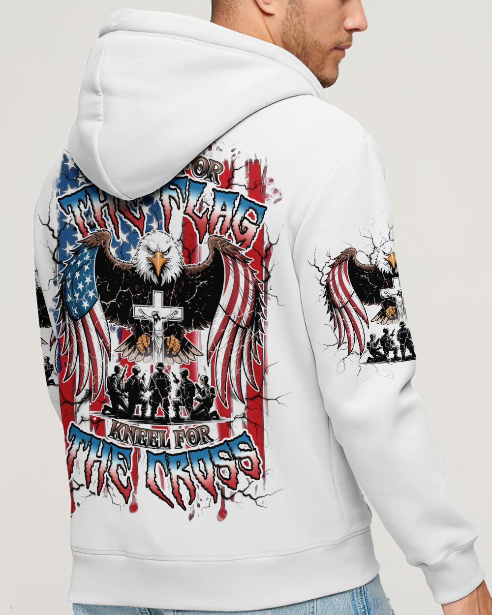 Stand For The Flag Kneel For The Cross Men's All Over Print Shirt - Tlnz2006253